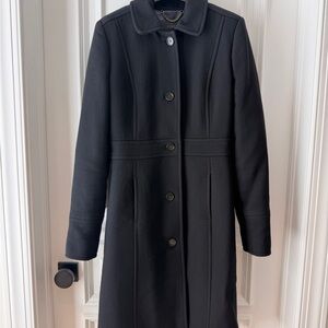 J. Crew Elegant Black Trench Coat